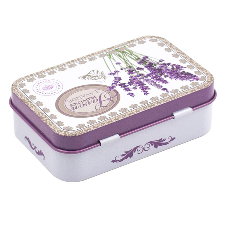 Soap Metal Tin Box with Hinged