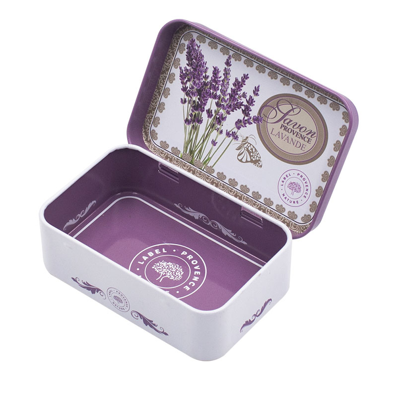 Soap Metal Tin Box with Hinged