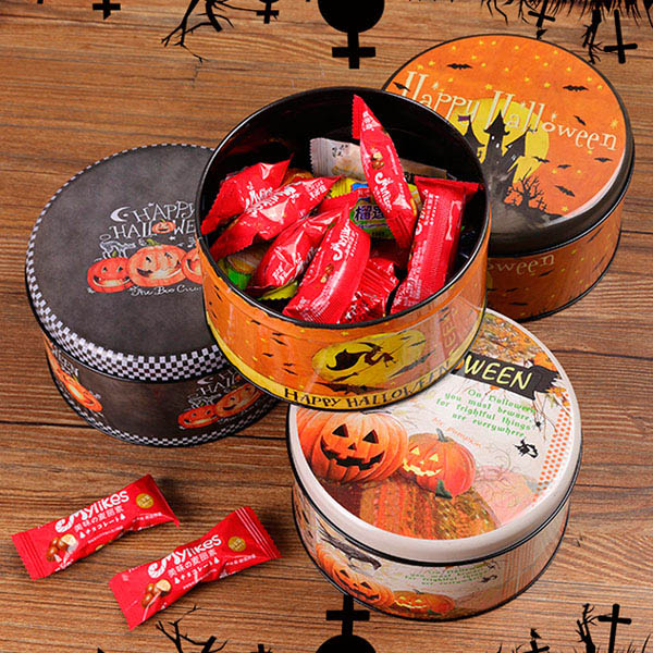 Halloween tin can candy tin box