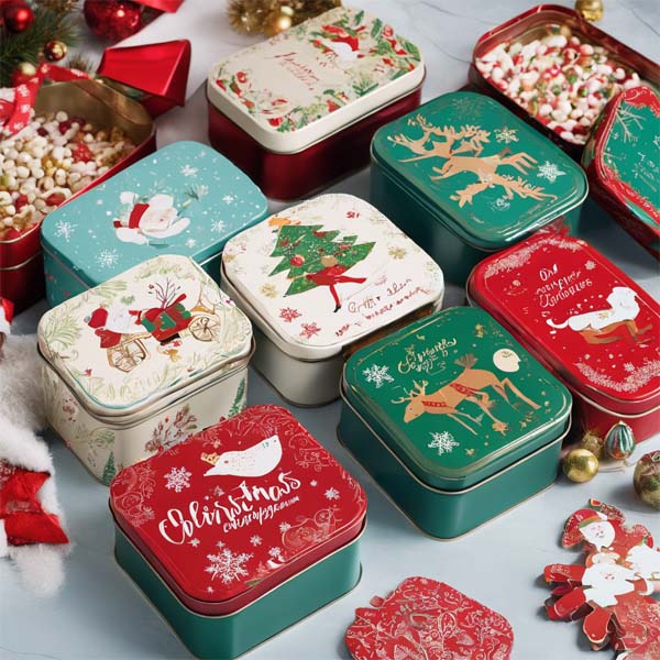 Christmas tin packaging