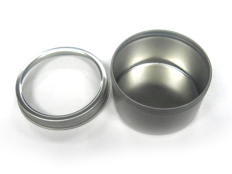 Round Tea Tin Box with Clear Window Round Tea Tin Box with Clear Window
