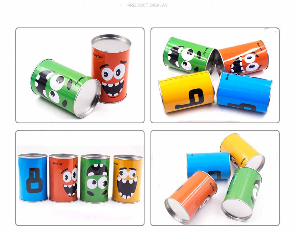 kids toy tin cans