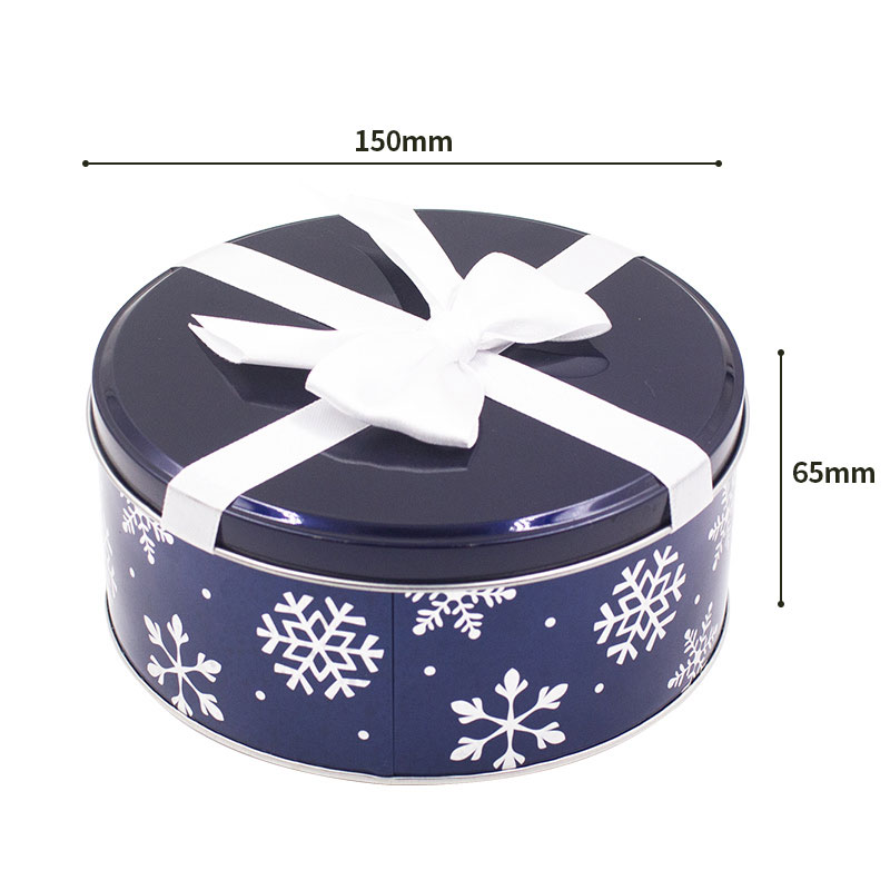 Round Sealed Tin Can Christmas Round Tin Box