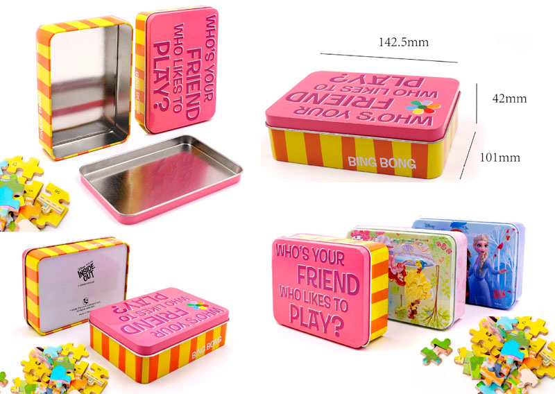 jigsaw puzzle tin box for inside out