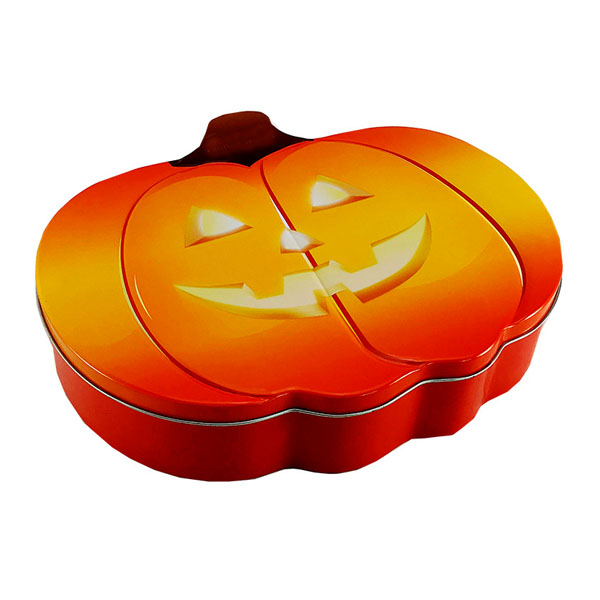 Pumpkin Metal Tin Box